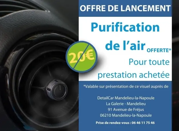 DetailCar Mandelieu-la-Napoule/ Lavage et soin de véhicules sans eau sur Mandelieu-la-Napoule