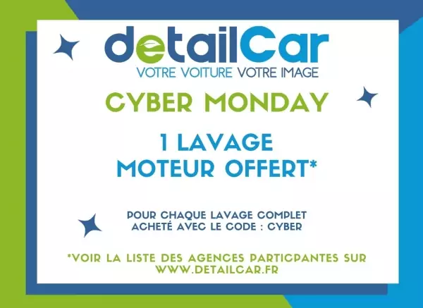 Cyber Monday du lavage auto chez DetailCar