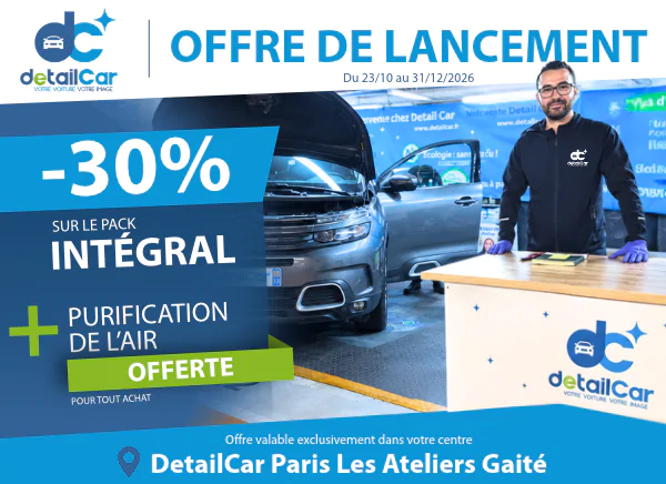 Offre de lancement DetailCar Paris Les Ateliers Gaité
